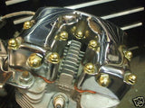 Harley Shovelhead rocker box valve cover hardware - Old-Stf - brass acorns