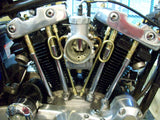 Old-Stf Harley Ironhead Sportster rocker box oil "Loop" line - Brass