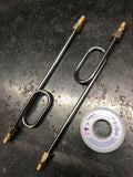 Old-Stf Ironhead Sportster XL rocker box oil Loop line - Stainless black or brass