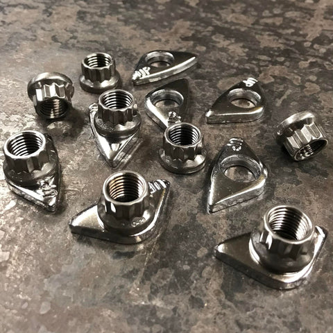 Harley Shovelhead cylinder base washer & ARP 12 point air craft nuts - Stainless