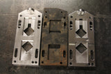 Polished Centerline adjustable aluminum transmission plate - Harley big twin 4 speed