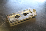 Polished Centerline adjustable aluminum transmission plate - Harley big twin 4 speed