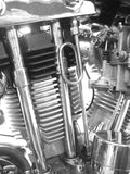 Old-Stf Ironhead Sportster XL rocker box oil Loop line - Stainless black or brass