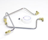 Old-Stf Shovelhead rocker box split oil line - Stainless & Brass