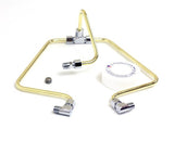 Old-Stf Shovelhead rocker box Split Oil Line - Brass & Chrome