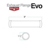 Biltwell exhaust flanges 1.75" build your own pipes 1 3/4" chopper Evo evolution