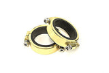 Harley Ironhead & Shovelhead intake manifold clamp & seal kit - band type -Brass