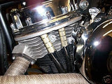 Old-Stf pushrod tube keepers panhead shovelhead ironhead sportster - knurled brass