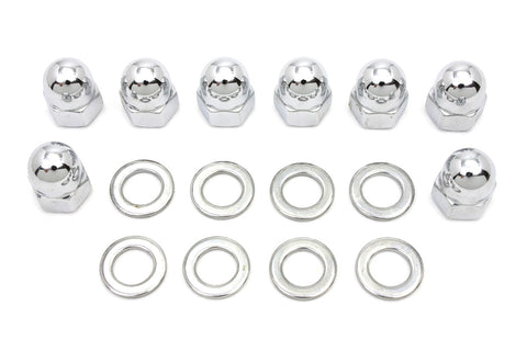Colony Big Twin 1930-77 Acorn cylinder base nuts - Chrome