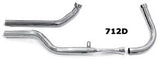 Harley 1948-64 Panhead Squish head pipes  - 3 piece exhaust - Shot Gun