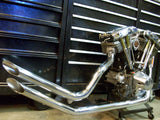Harley 1970-84 rigid frame Shovelhead up swept drag pipes - exhaust - slash cut