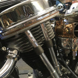 Old-Stf pushrod tube spring collars covers harley big twin or sportster - Black