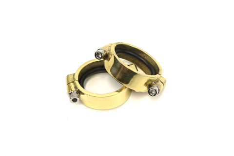 Harley Panhead, Ironhead & Shovelhead intake manifold clamp & seal kit - O-ring -Brass