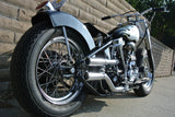 Harley 1948-64 Panhead Squish head pipes  - 3 piece exhaust - Shot Gun