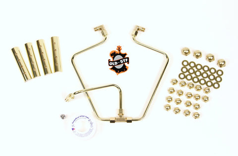 Old-Stf Shovelhead engine hardware - Brass dress up Kit