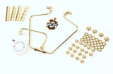 Old-Stf Shovelhead engine hardware - Brass dress up Kit
