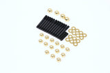 Harley Ironhead Sportster rocker box hardware kit - Old-Stf - brass acorns