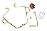Old-Stf Shovelhead rocker box split oil line - Brass Looped