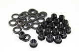 Harley 66-84 shovelhead rocker box valve cover chrome-moly air craft nuts - Black