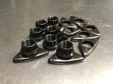 Harley Shovelhead cylinder base washer & chrome-moly air craft nuts - Black