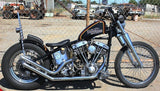 Harley 1970-84 rigid frame Shovelhead up swept drag pipes  - exhaust - straight cut